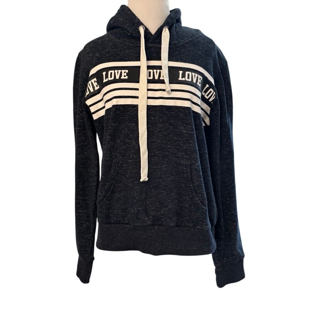 Reflex Navy Blue LOVE Graphic Pullover Hoodie Women’s Medium